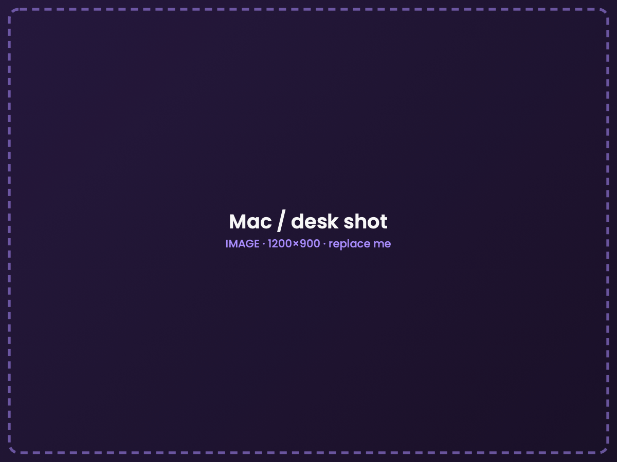 Mac / desk shot.