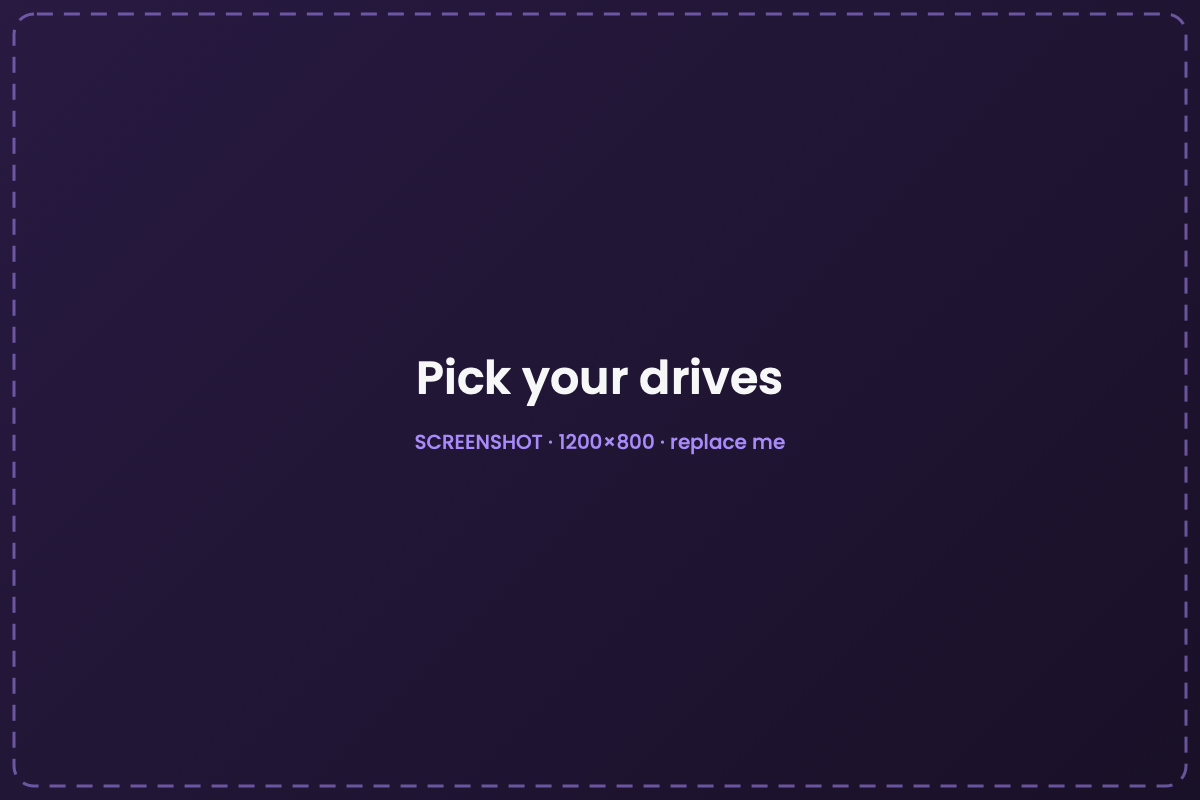 Search only the drives you choose.