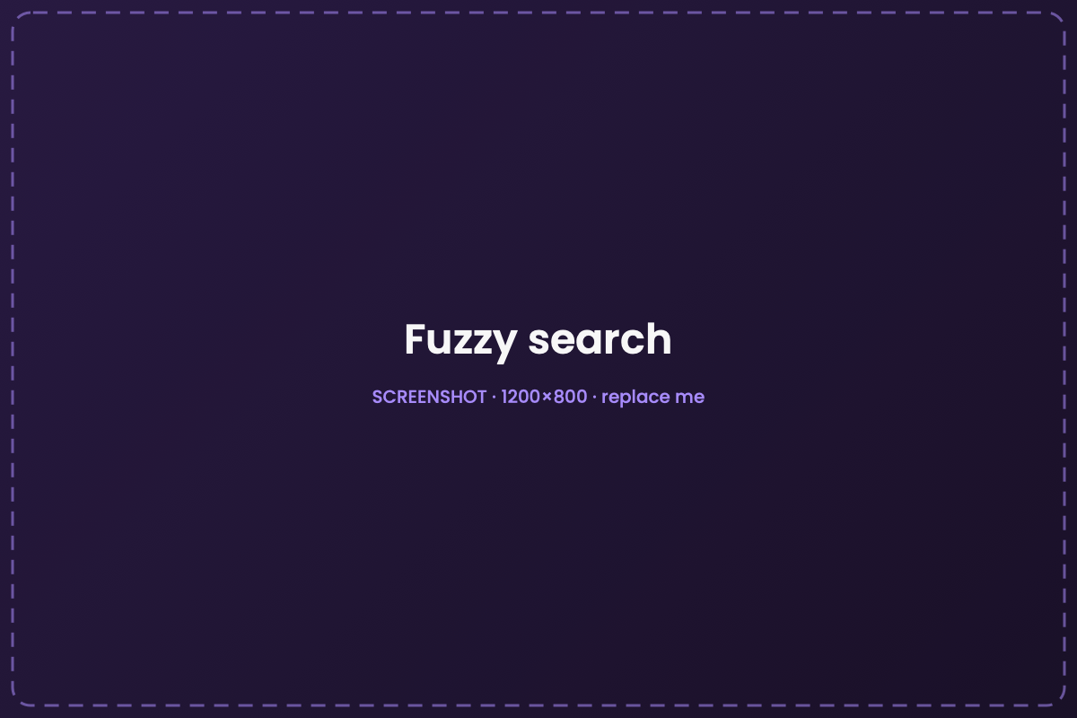 Type it wrong. Find it anyway.