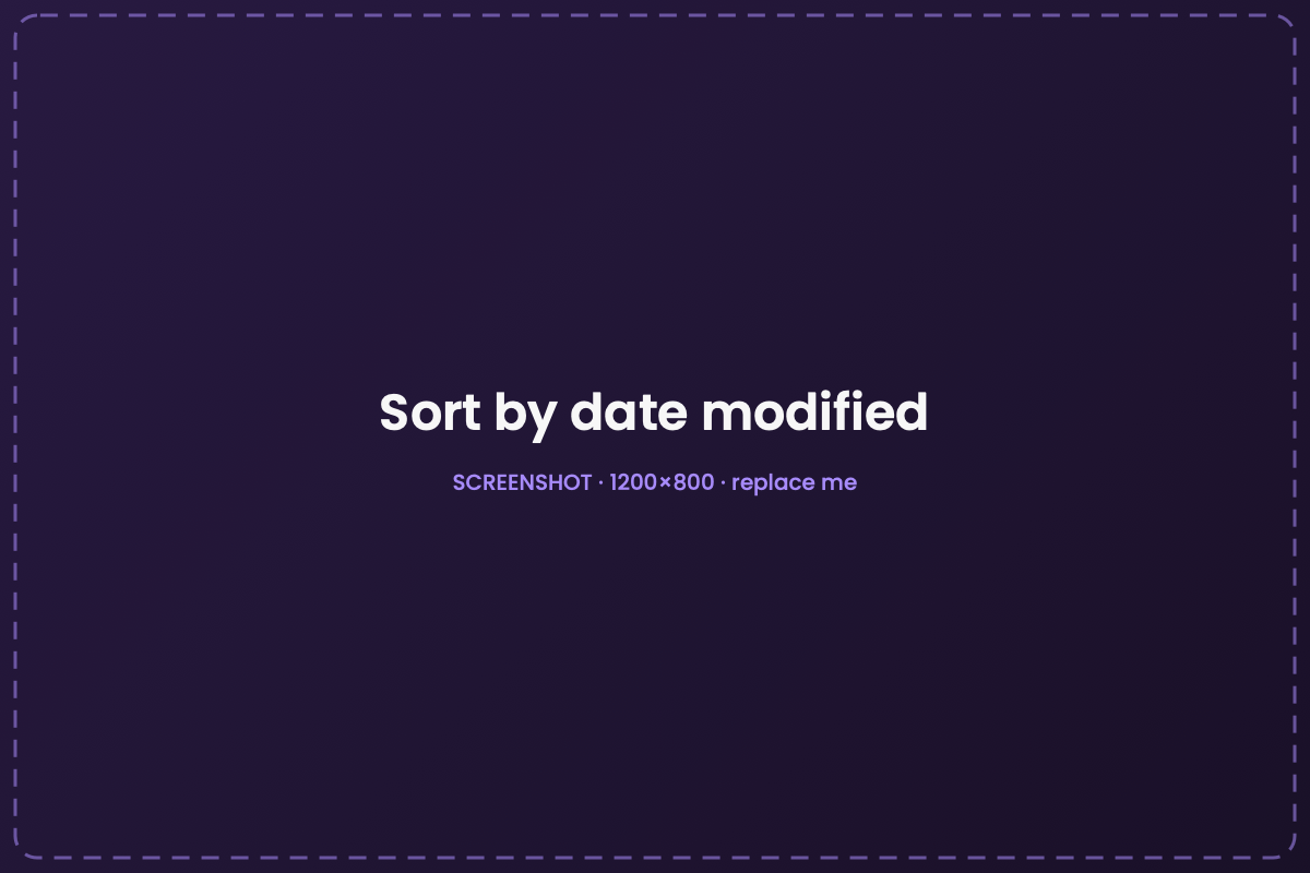 Sort by date modified.