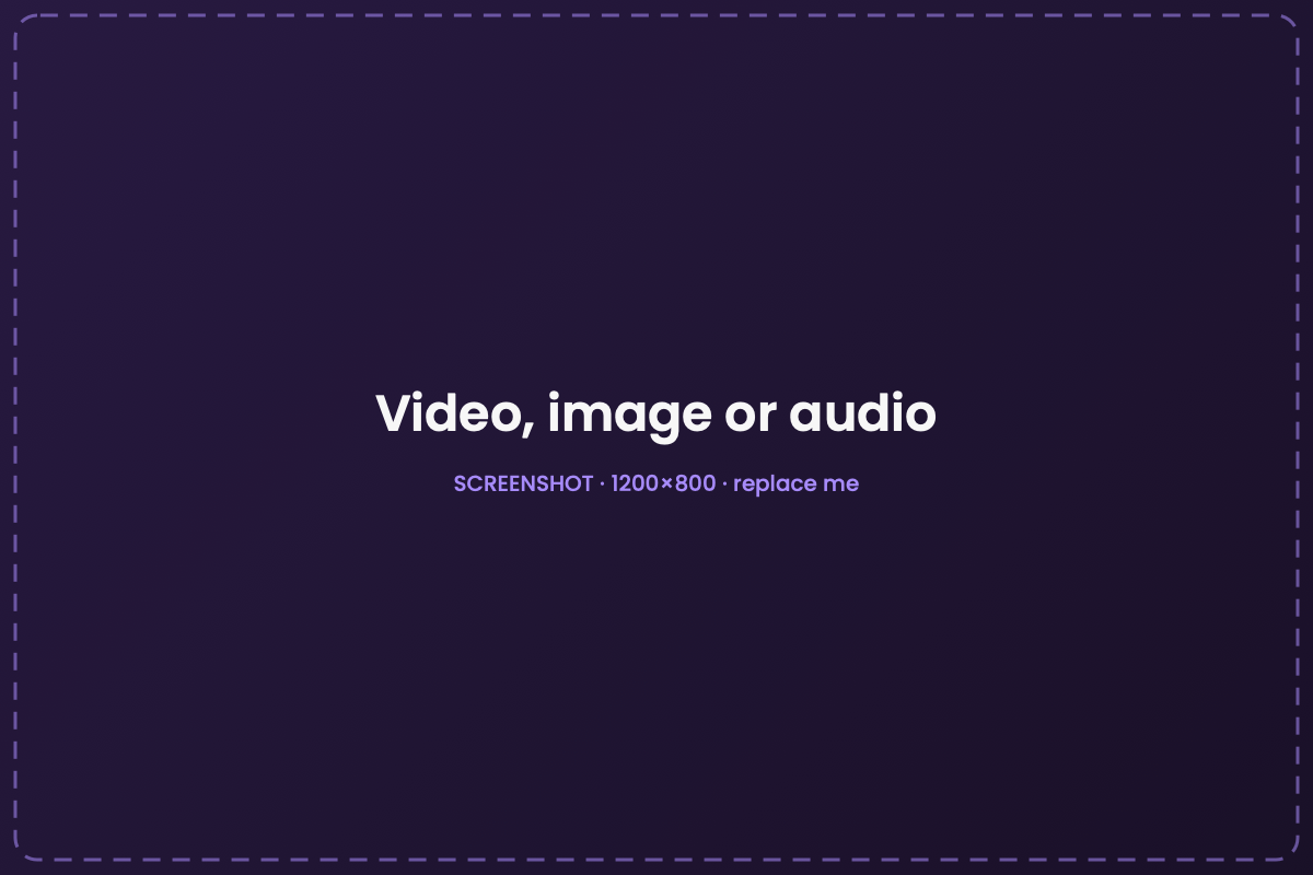 Video, image or audio only.