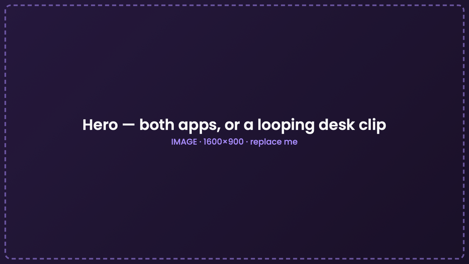 Replace with a silent 8–10s loop of a real search and a real conversion.